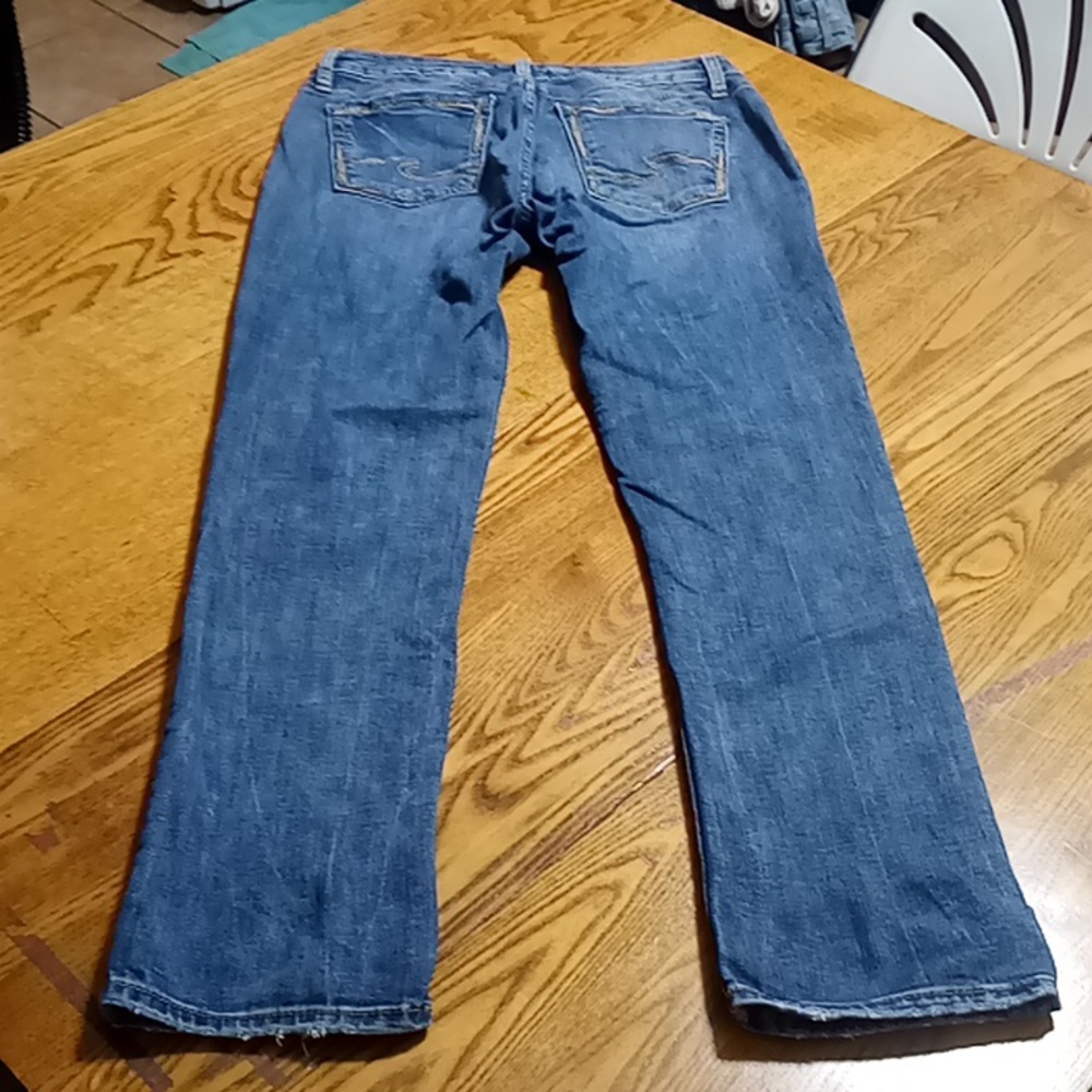 SILVER Jeans Womens 28 X 27 BLUE SUKI SLIM Preowned Summer Used Casual Denim - Picture 8 of 8